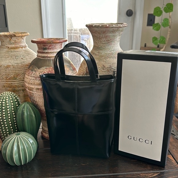 Gucci Hand Bag Patent Leather Tom Ford Era - Picture 1 of 11